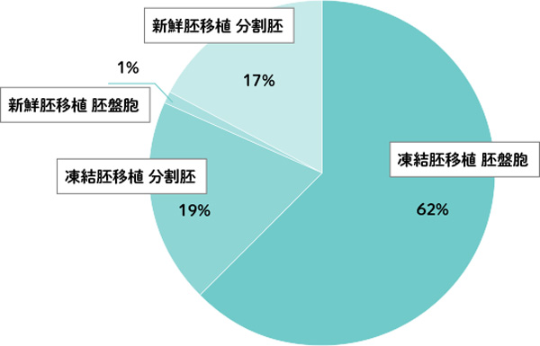 体外受精で出産に至った移植法